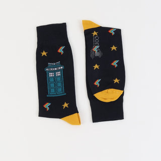 Men's Doctor Who Tardis Cotton Socks - Corgi Socks