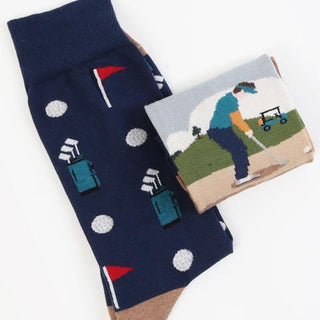 Men's Hole in One 2-Pair Cotton Gift Box - Corgi Socks