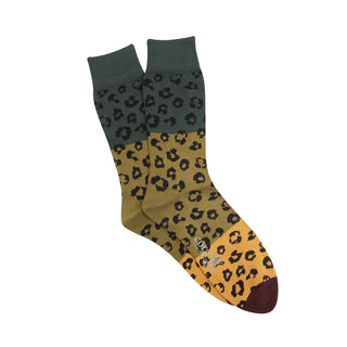 Men's Leopard Cotton Socks - Corgi Socks