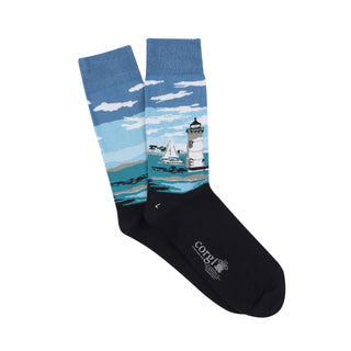 Men's Lighthouse Cotton Socks - Corgi Socks