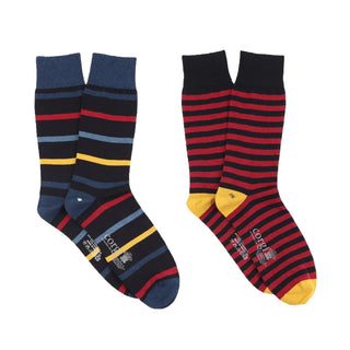 Men's Luxury Stripe 2-Pair Gift Box - Corgi Socks