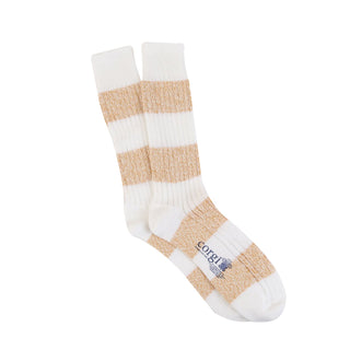 Men's Pure Cotton Rugby Stripe Socks - Corgi Socks