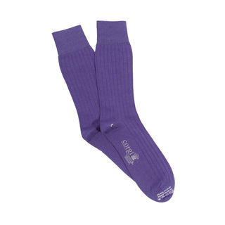 Men's Violet Rib Merino Wool Socks - Corgi Socks
