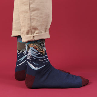 Men's River Scene Cotton Socks - Corgi Socks