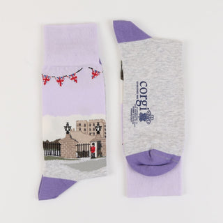 Men's Royal Collection at Windsor Castle Cotton Socks - Corgi Socks