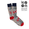 Floral patterned sock with William Morris Gallery logo