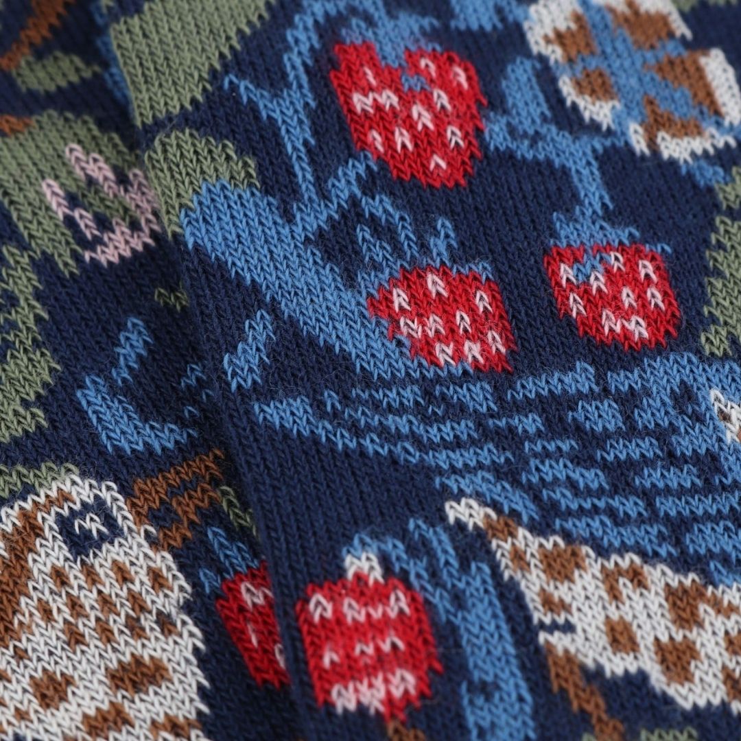 Men's William Morris Strawberry Thief 1883 Cotton Socks - Corgi Socks