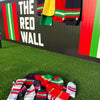 Red Wall products in the football stand.