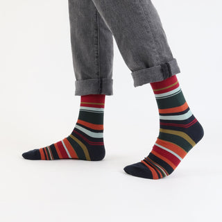 Multi Stripe Cotton Socks - Corgi Socks