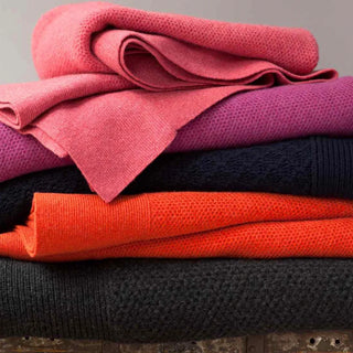 Fine Honeycomb Knit Wool Blanket