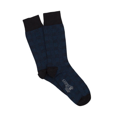 Prince of Wales Tartan Luxury Cotton & Cashmere Socks - Corgi Socks