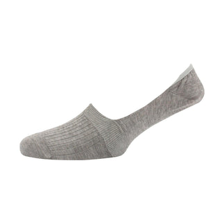 mens grey Rib Mercerised Cotton Invisible Socks - Corgi Socks