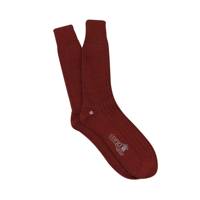 Rib Wool & Cotton Socks - Corgi Socks