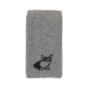 Corgi dog motif scarf in grey