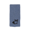 Corgi dog motif scarf in denim blue