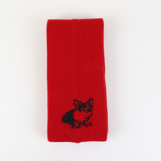 Royal Collection Corgi Dog Small Wool Scarf - Corgi Socks