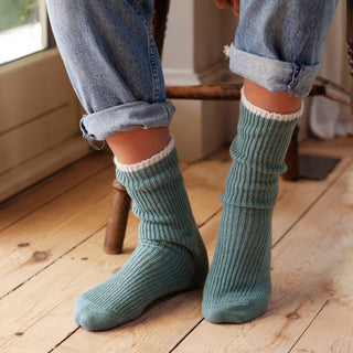 Women's Cashmere & Cotton Slouch Socks