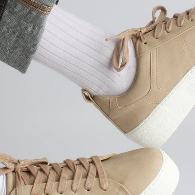 Men's Brecon Ribbed white Cotton Socks