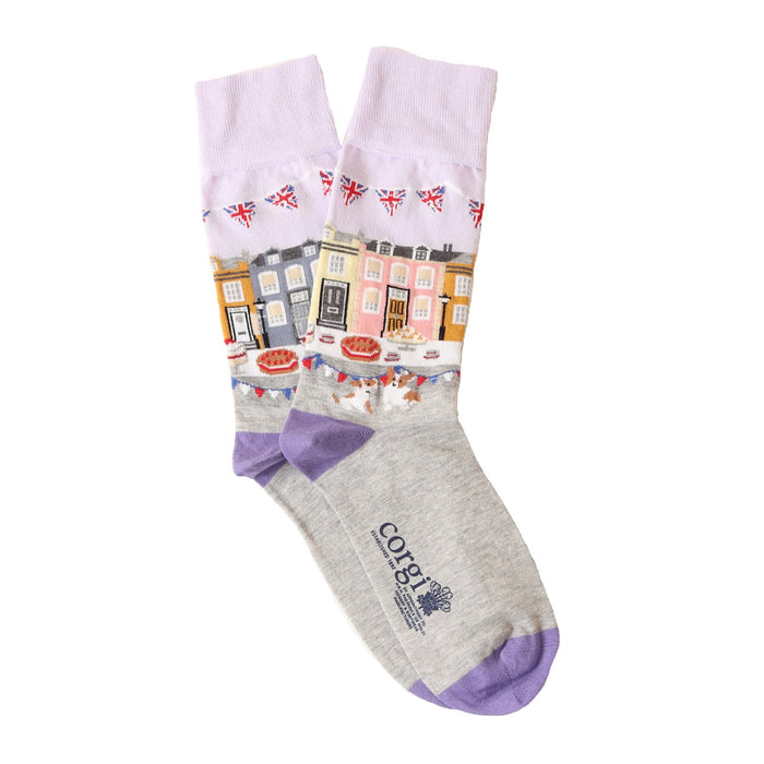 Women's Coronation Street Party Cotton Socks - Corgi Socks