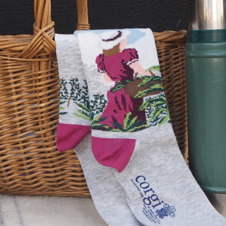 Women's Country Garden Cotton Socks - Corgi Socks