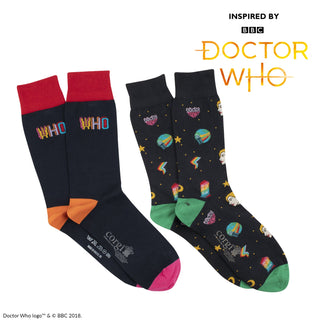 Women's Doctor Who 'Who' 2-Pair Gift Box - Corgi Socks