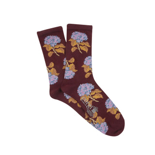 Women's Hydrangea Cotton Socks - Corgi Socks