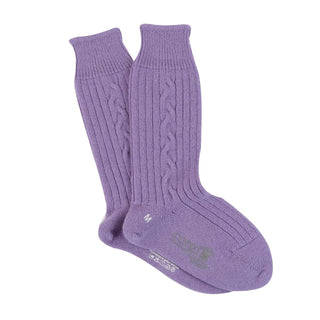 Women's Luxury Hand Knitted Cable Pure Cashmere Socks - Corgi Socks