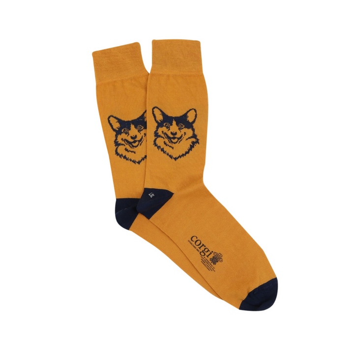 Women's Royal Collection Corgi Dog Cotton Socks - Corgi Socks