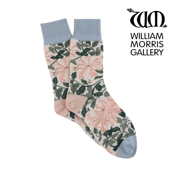 Women's William Morris Honeysuckle 1883 Cotton Socks - Corgi Socks