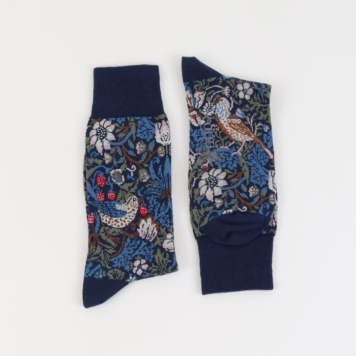 Women's William Morris Strawberry Thief 1883 Cotton Socks - Corgi Socks