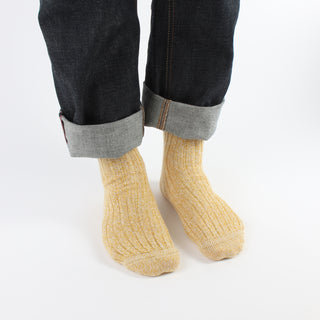 Men's Gold Marl Wool & Cotton Socks