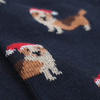 Kids Christmas Corgi Cotton Socks