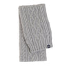 cross cable cashmere scarf in silver