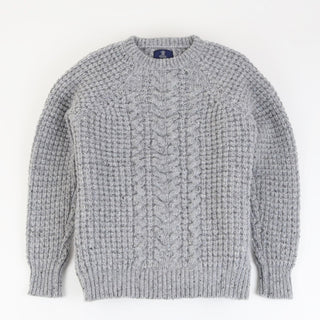 Men's Cable Donegal Wool Sweater