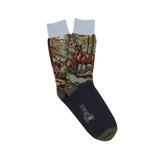 Men's Stag Scene Cotton Socks