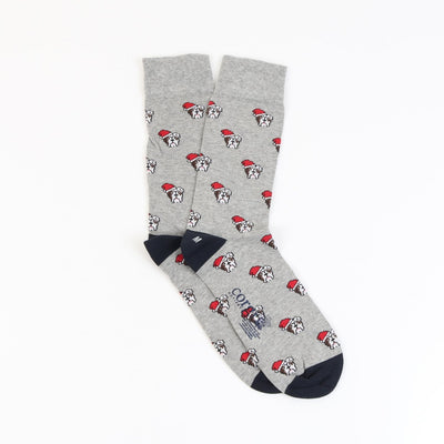 Men's Festive Bulldog Cotton Socks