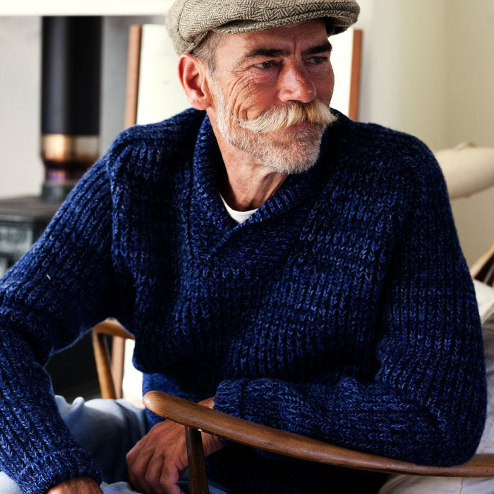 Men's Shawl Neck Sweater